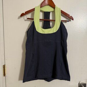 Lululemon Scoop Neck Tank (Yellow/Grey) - 8 PTP 16"